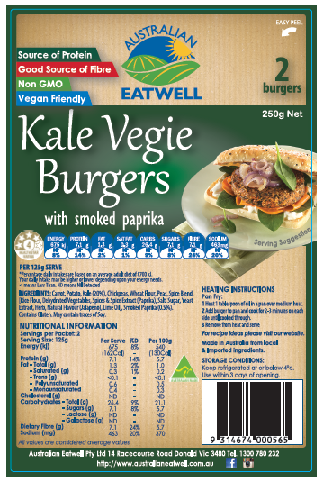 Kale Vegie Burgers with Smoked Paprika image