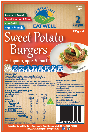 Sweet Potato Burgers with Quinoa, Apple & Fennel image