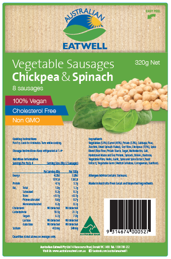 Chickpea and Spinach Vegetable Sausages image